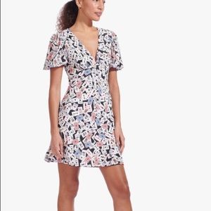 NWT Staud Milla dress in house of cards print, size 8